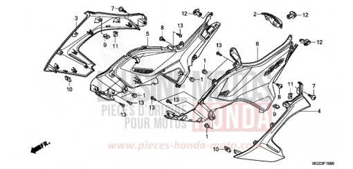 COUVERCLE LATERAL NC700XAD de 2013